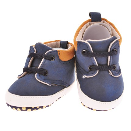 Eleganckie buty zamszowe NIECHODKI 0-12M BUCIKI granatowe CHRZEST