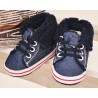 Trampki ocieplane buty na futerku NIECHODKI 0-12M BUCIKI jeans