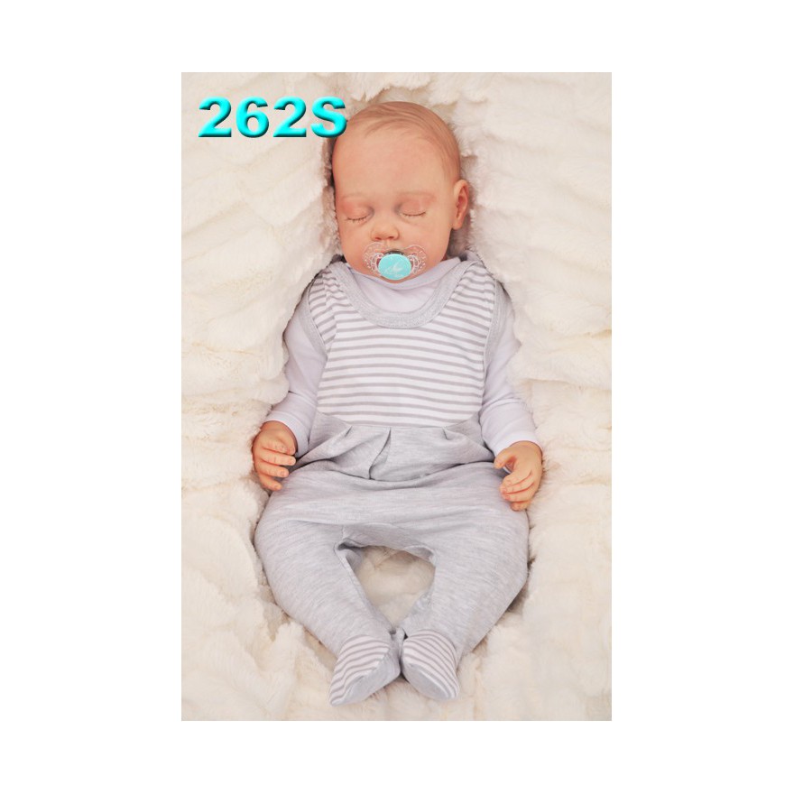 ŚPIOCHY ŚPIOSZKI bawełniane, szare w paski wzór 262S