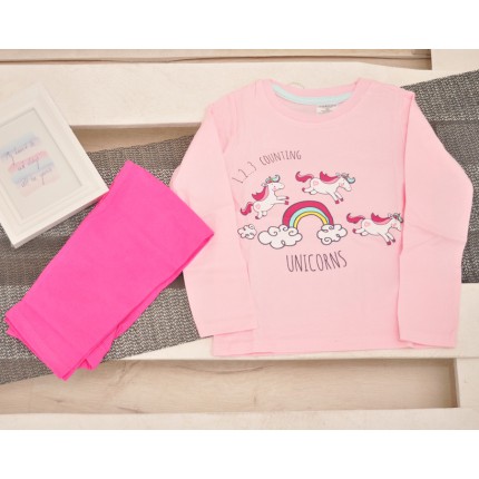 Piżama dziewczęca JEDNOROŻCE piżamka długi rękaw